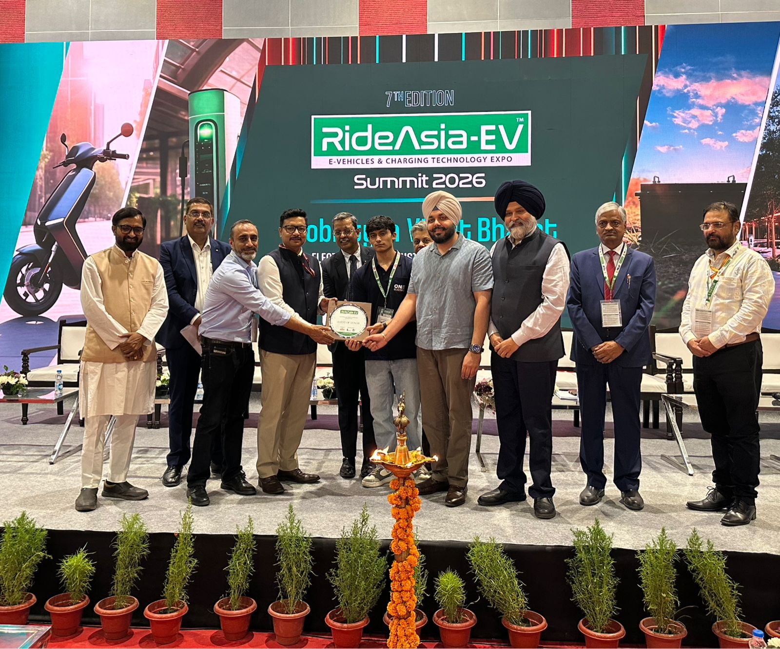 Komal Engineering Works receiving an award at RideAsia EV Summit 2026